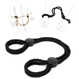 Adjustable Rope Handcuffs Fetish Hand Shackles Bdsm Binding Toys Sex Sm Restraints Exotic Sexy Bondage Slave Cuffs Adult Game - black