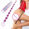 10 beads Soft Rubber Anal Plug Beads Long Orgasm Vagina Clit Pull Ring Ball Butt Toys Adults Women Stimulator Sex Accessories - blue