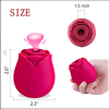 Mini Flower Women USB Charging G Spot Stimulator Quiet Vibrating Waterproof Electric Rose Vibrate Massaging Simulator for Pleasure, Tshirt - red