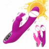 Rabbit Vibrator 12 Speed Dildo Vibrator Clitoris Vagina - purple