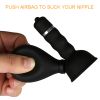 2pcs Sex Clitoris Stimulator Vibrator Nipple Sucker Breast Enlargement Brush Clit Vibrator Female Masturbator Adult Sex Products - black