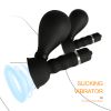 2pcs Sex Clitoris Stimulator Vibrator Nipple Sucker Breast Enlargement Brush Clit Vibrator Female Masturbator Adult Sex Products - black