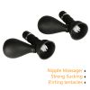 2pcs Sex Clitoris Stimulator Vibrator Nipple Sucker Breast Enlargement Brush Clit Vibrator Female Masturbator Adult Sex Products - black