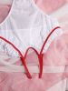 Sweet Nurses Uniform Sexy Seduction Mesh Open One Piece Sexy Lingerie Women - S - White