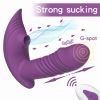 Wearable Thrusting Vibrator Clit Sucking Dildo G-Spot Massager Sex Toy LGBT Friendly - Purple