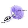 Detachable Anal Plug Real Bunny tail Smooth Touch Metal Butt Plug Tail Erotic BDSM Sex Toys for Woman Couples Adult Games - White