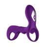 USB Charging Male Vibrating Ring, 9 Speed Vibrating Ring Vibrating Band - Purple