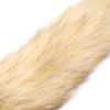 Leather Whip Handle Fox Tail Fur Fetish Ass Spanking Paddle Flogger BDSM Flirt Slave Erotic Sex Toys for Female Male Couples - yellow