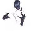 Bondage Restraints Slave RolePlay Hands Wrists Arm Leg Binder Hood Mask PU Leather Tight Single Glove Adult Game Sex Toys - 1set