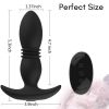 Telescopic Anal Butt Plug Thrusting Vibrator Prostate Massager Dildo for Adult - New