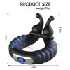 Penis Ring Silicone Cock Ring Adjustable Vibrating Ring Mass - BLACK