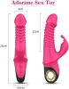 3 In 1 Clitoral Sucking Rabbit G Spot Vibrator Anal Triple Curve 12 Function Waterproof Dildo Vibrator For Her - purple