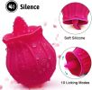 Rose Sex Toy For Women;  Waterproof Vaginal Suction Vibrator;  Intimate Nipple Sucking Cup;  Oral Clitoral Stimulato - Red