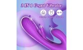 Rabbit Tapping Vibrator Dildo G Spot Vibrator with 7 Flapping Modes Sex Toys - Purple