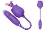 10 Speeds Vibration Suction Rose Nipple Clitoral Sucking Vibrator Sex Toy - Purple