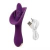 G-spot Vibrator Tongue Massage Clitoris Stimulator Sex Toys - purple