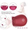 The Rose Women Rose Sucking Vibrator Sex Toy 10-Speed G-spot Massager Clit - RED