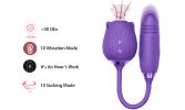 10 Speeds Vibration Suction Rose Nipple Clitoral Sucking Vibrator Sex Toy - Purple