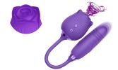 10 Speeds Vibration Suction Rose Nipple Clitoral Sucking Vibrator Sex Toy - Purple