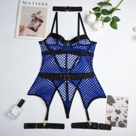 Women's Hot One-piece Sexy Lingerie (Option: Blue-S)