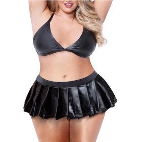 Ladies New Leather Sexy Underwear (Option: Black-L)