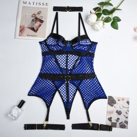 Women's Hot One-piece Sexy Lingerie (Option: Blue-L)